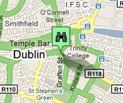 Click for map of Dublin City Centre hotels