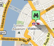 Click for map of Waterloo hotels